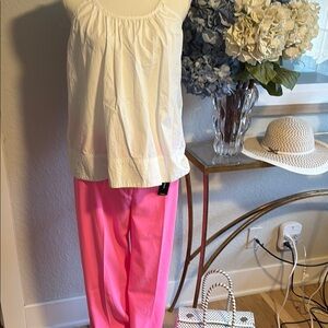 J Crew white cotton tank top M